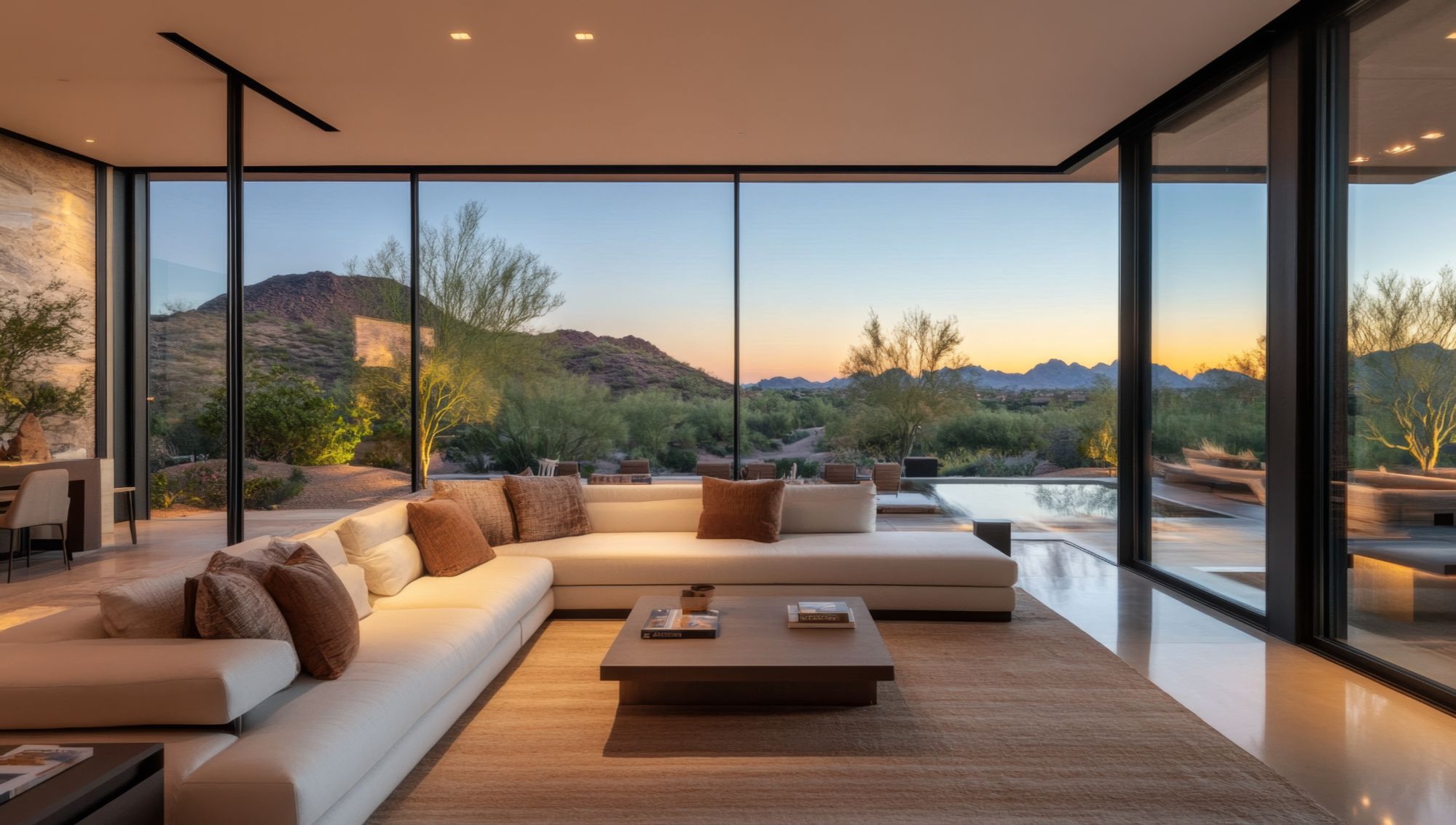 Warm interior of a Southern Arizona home