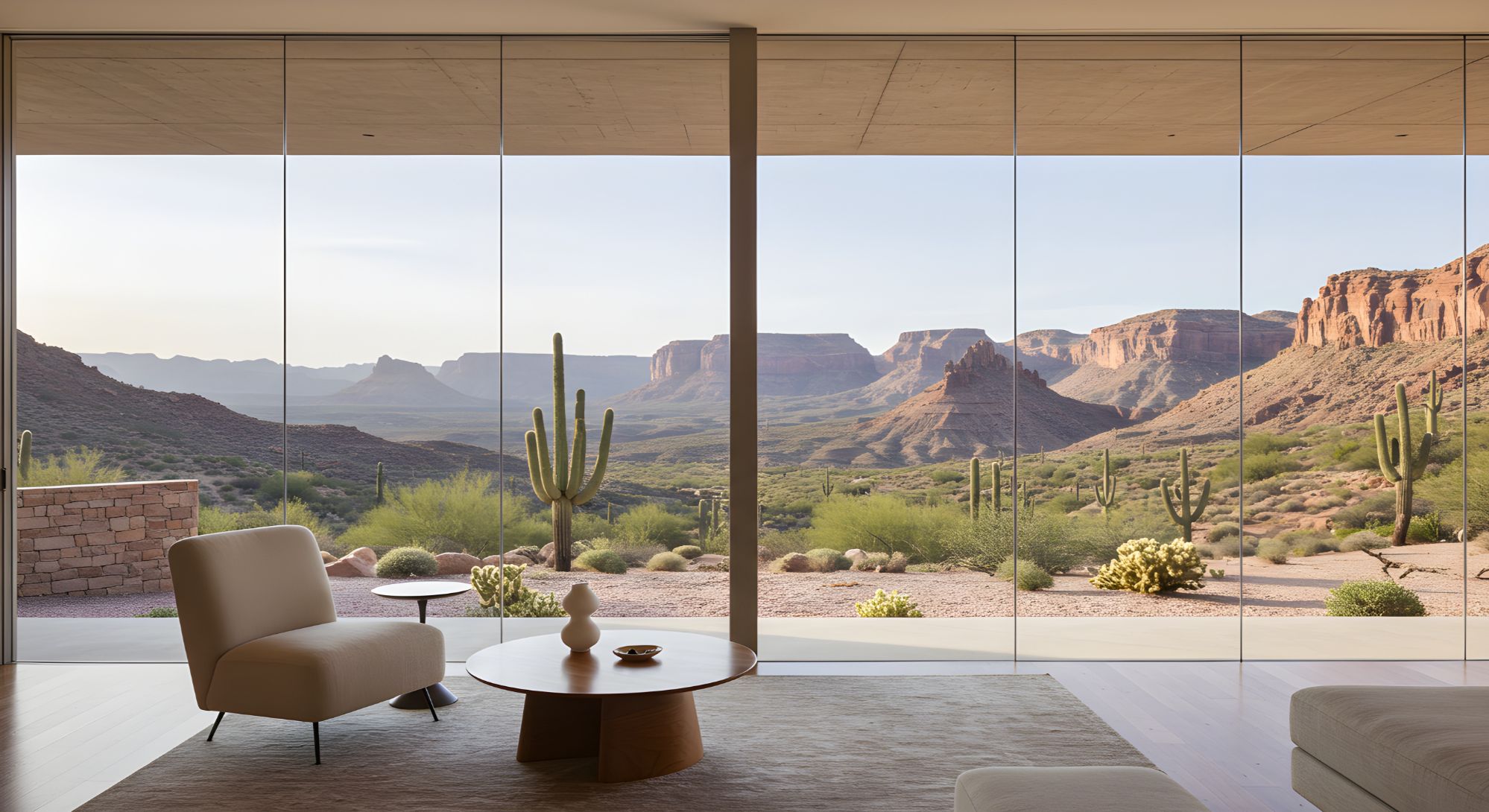 Bright living room in a Tucson home