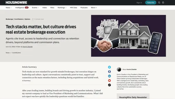 Why Independent Real Estate Brokerages Continue to Thrive Through Culture and Leadership