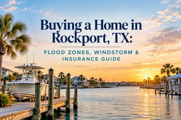 feature image of Buying a Home in Rockport, TX: Flood Zones, Windstorm &amp; Insurance Guide