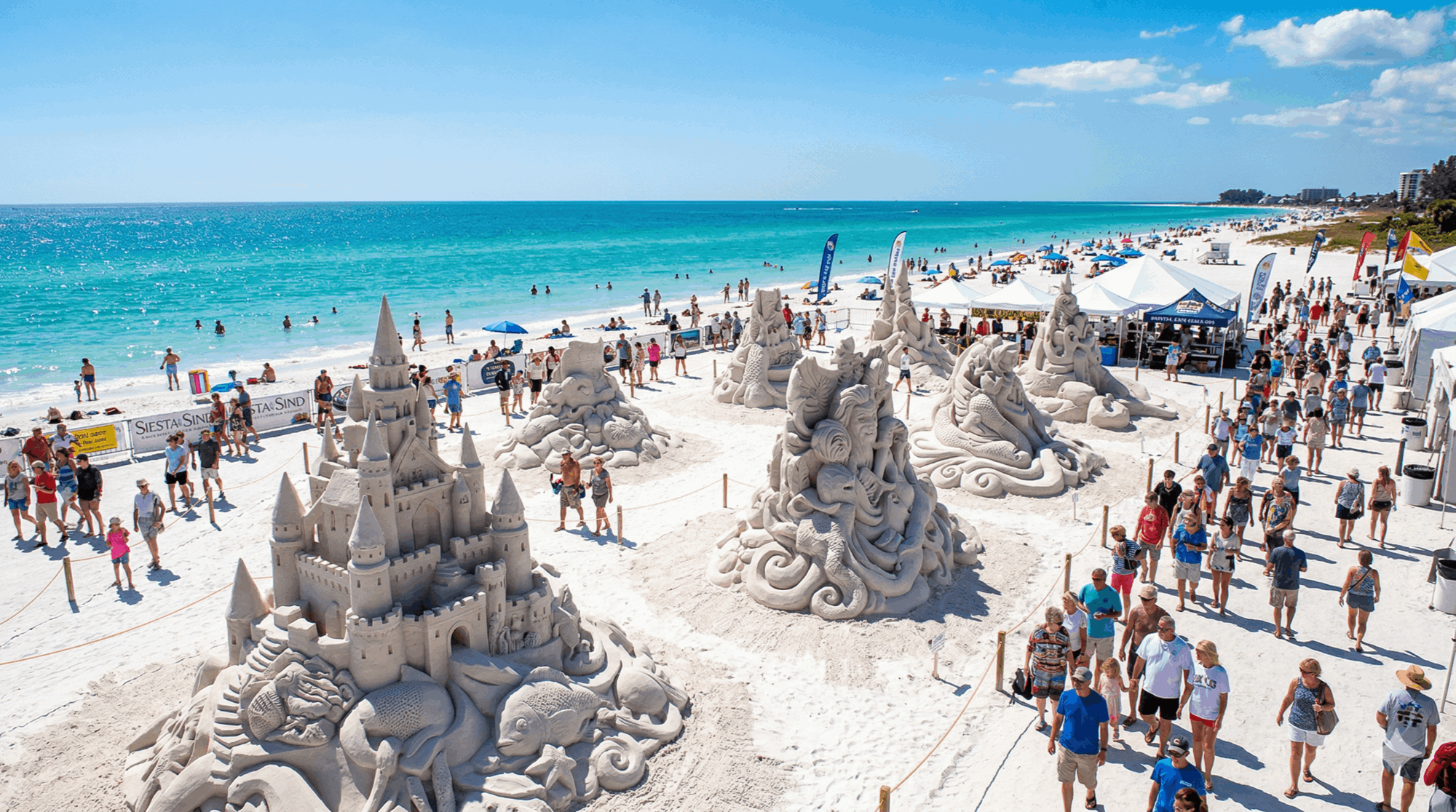 Siesta Key beach sand sculpture festival Sarasota Florida