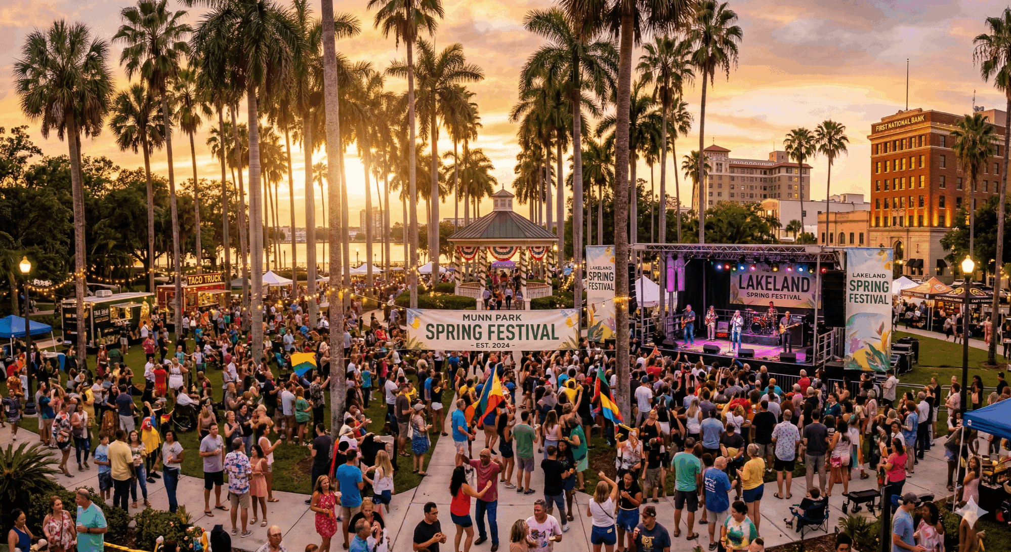 Downtown Lakeland Florida spring festival at Munn Park