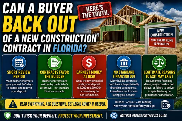 Can a Buyer Back Out of a New Construction Contract in Florida?