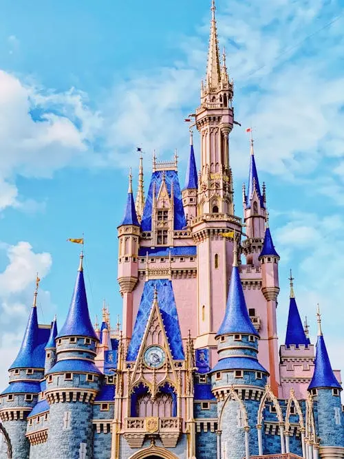 free-photo-of-a-picture-of-a-castle-with-blue-and-pink-turrets