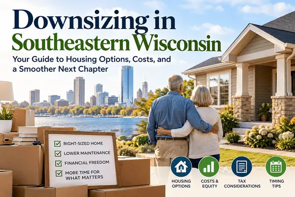 Single-story home representing downsizing in southeastern wisconsin