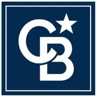 Coldwell Banker Logo: white "CB" with star on dark blue square background