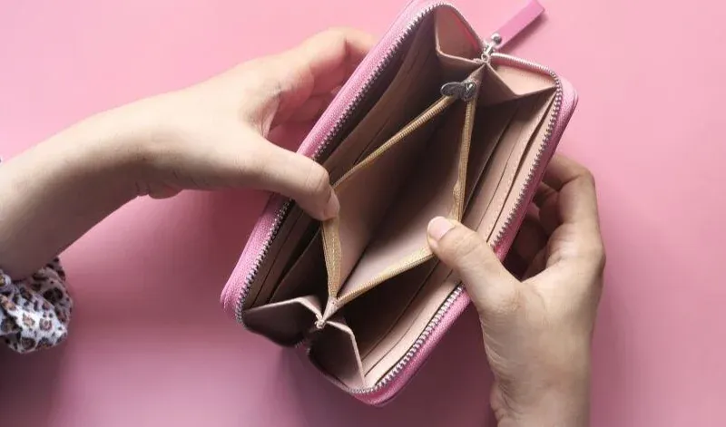 Empty Pink Coin Purse