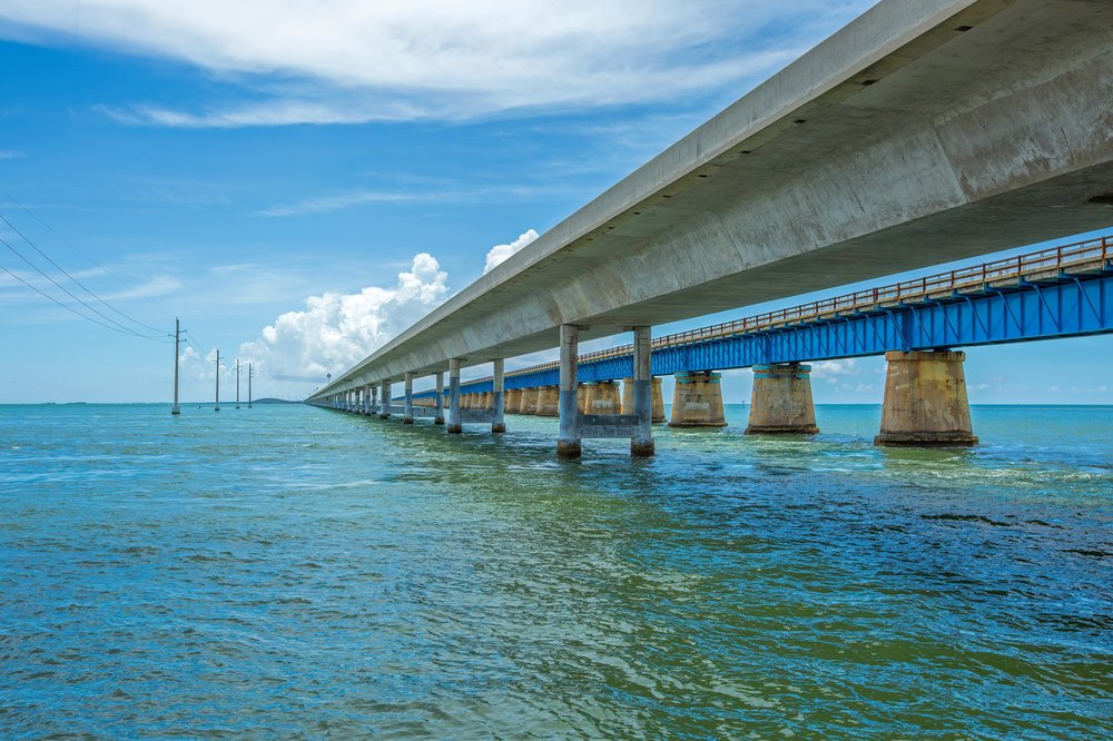 Seven Mile Bridge in the Florida Keys near Marathon, FL