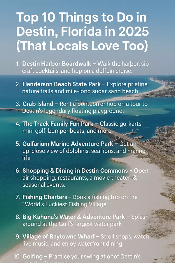 Top 10 Things to Do in Destin, Florida in 2025 (That Locals Love Too)