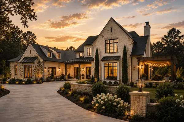 Upscale luxury home exterior in Plainfield IL