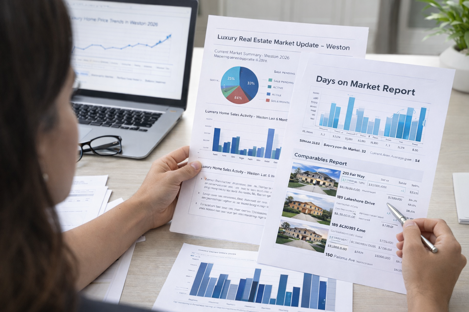Image Title: Weston Luxury Pricing Strategy Review File Name: weston-luxury-home-pricing-analysis.jpg ALT Text: real estate expert reviewing luxury pricing strategy in Weston Image Description: Strategic luxury home market analysis tailored to Weston Florida.