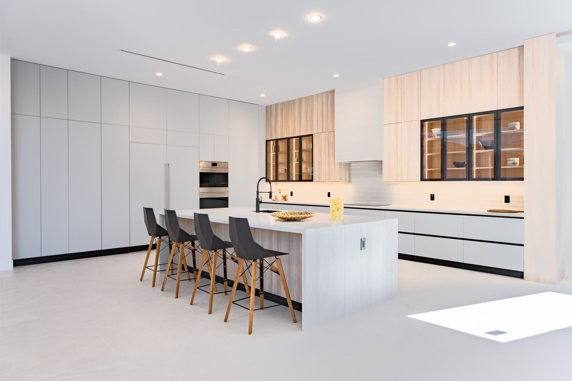 Professionally staged luxury living room interior in Weston Florida home prepared for sale.