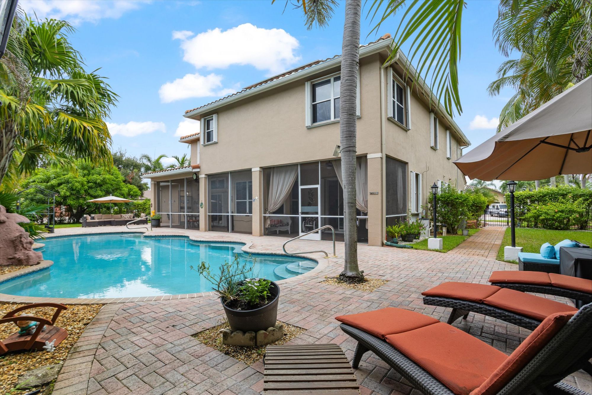 Outdoor pool in Weston