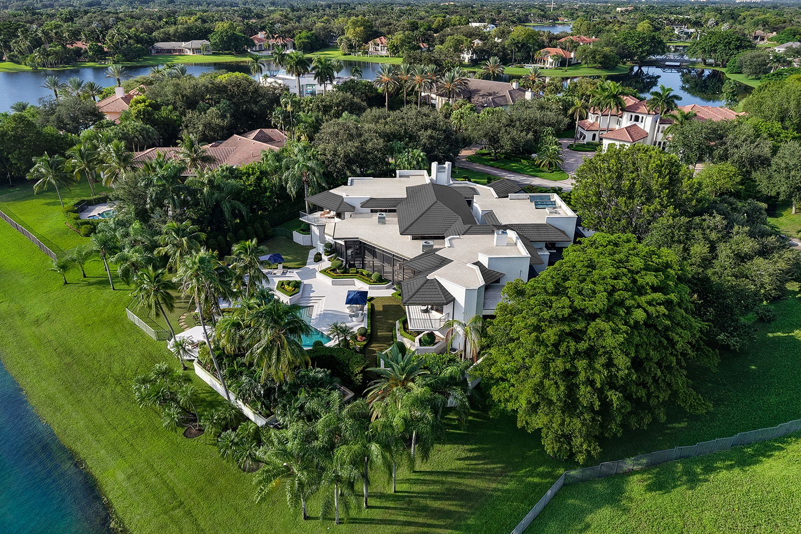 Tile roof on a South Florida luxury home illustrating wind mitigation.
