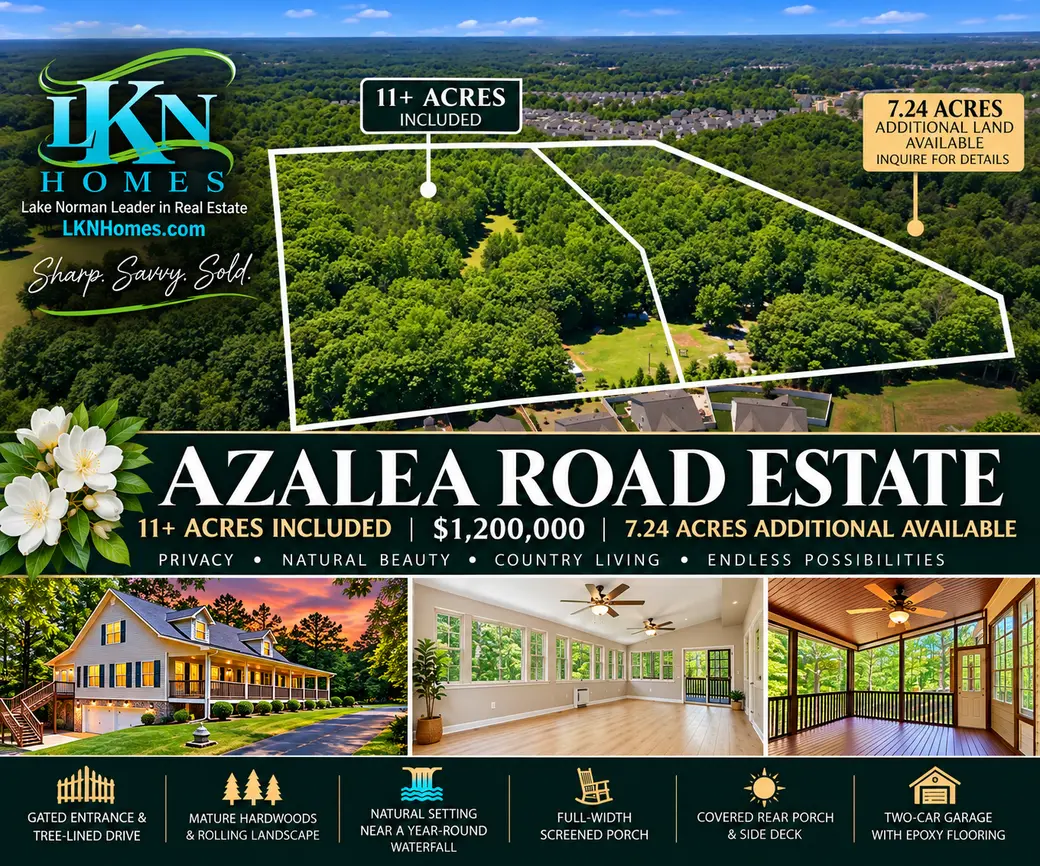 Acreage Living Near Lake Norman: Discover Azalea Road Estate