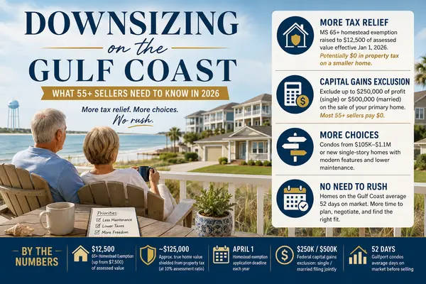 Downsizing on the MS Gulf Coast: What 55+ Sellers Need to Know in 2026,Randy Richardson