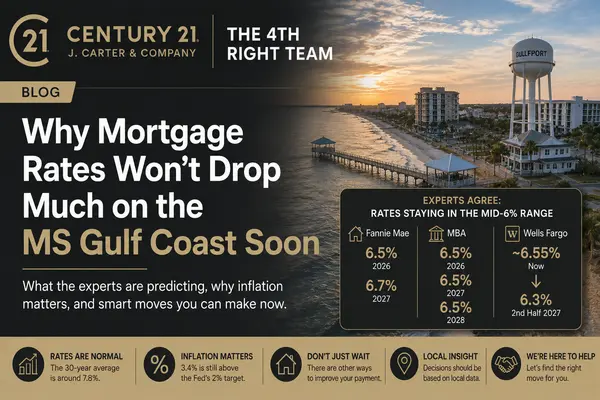 Why Mortgage Rates Won't Drop Much on the MS Gulf Coast Soon,Randy Richardson