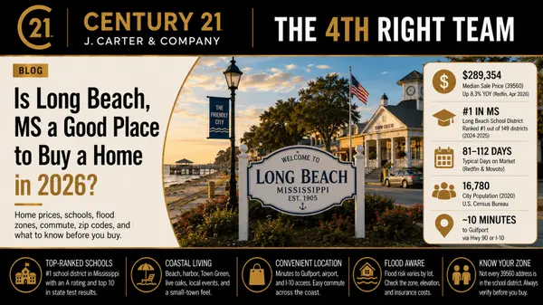 feature image of Long Beach, MS 39560: A 2026 Neighborhood Guide for Buyers