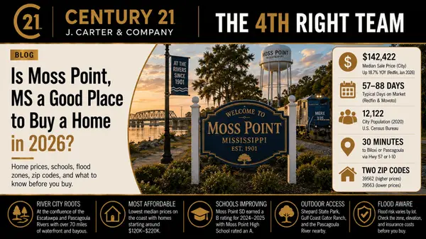 Moss Point, MS 39562 vs 39563: What Buyers Need to Know,Randy Richardson
