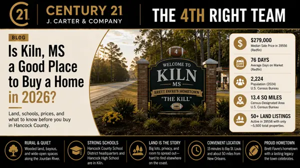 Kiln, MS 39556: A 2026 Guide to Buying in Hancock County,Randy Richardson