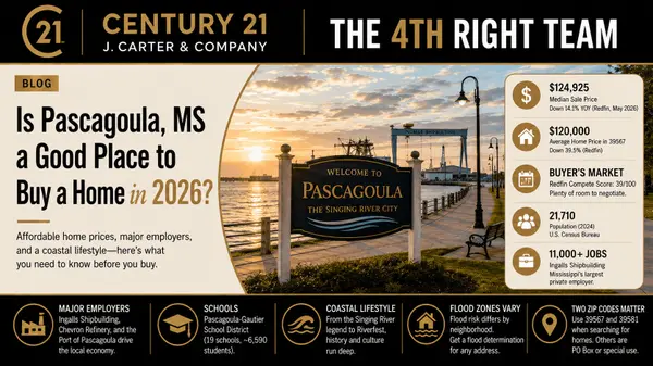 feature image of Pascagoula, MS 39567 and 39581: What Buyers Should Know
