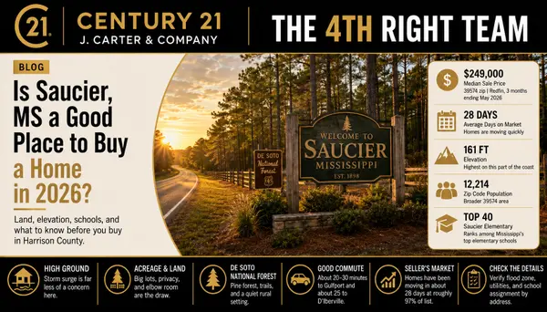 Saucier, MS 39574: High Ground, Acreage, and 2026 Prices,Randy Richardson