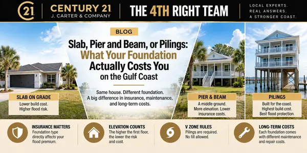 feature image of Slab, Pier and Beam, or Pilings: What Your Foundation Actually Costs You on the Gulf Coast
