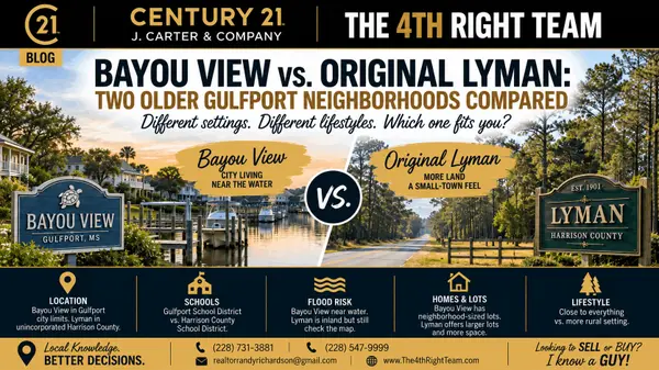 feature image of Bayou View vs. Original Lyman: Two Older Gulfport Neighborhoods Compared
