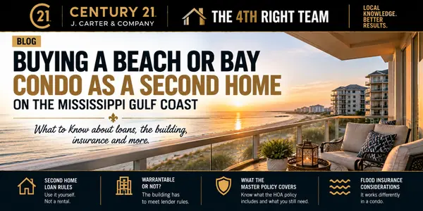 feature image of Buying a Beach or Bay Condo as a Second Home on the Mississippi Gulf Coast