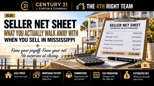 feature image of Seller Net Sheet: What You Actually Walk Away With When You Sell in Mississippi