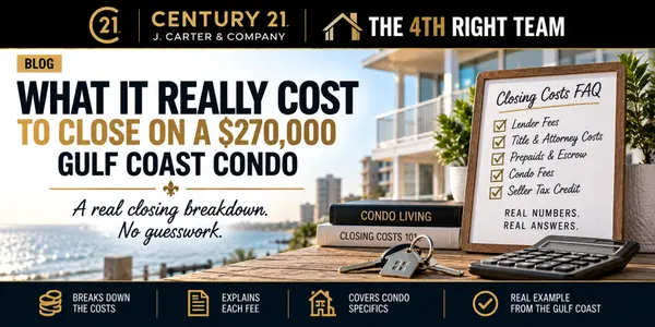 feature image of Closing Costs on a $270K Gulf Coast Condo, Line by Line