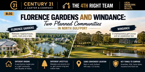 feature image of Florence Gardens and Windance: Two Planned Communities in North Gulfport