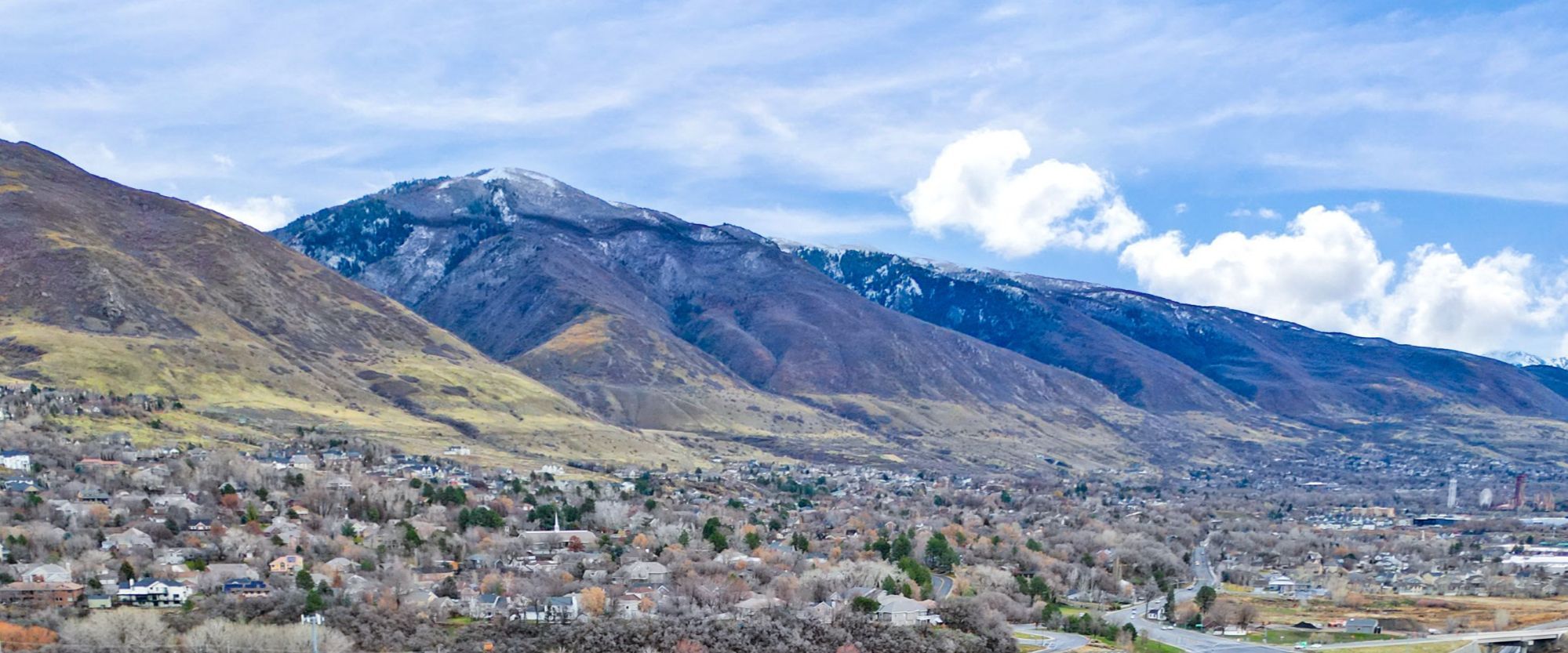 Wasatch Mountains above Fruit Heights, Utah homes