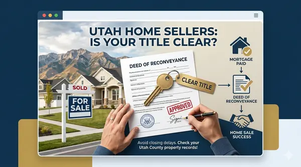 The "Hidden" Closing Delay: Why Utah Sellers Need to Check for a Deed of Reconveyance,Lori Collins