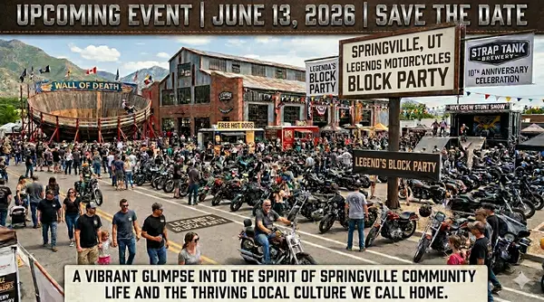 feature image of 2026 Legends Motorcycles Block Party & Strap Tank 10th Anniversary | Springville, UT