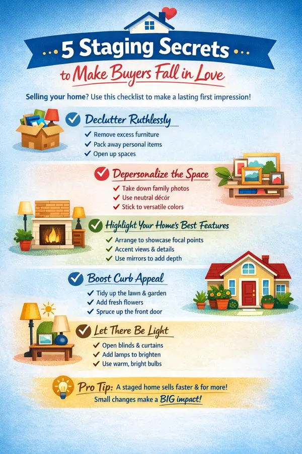 5 Staging Secrets That Make Buyers Fall in Love