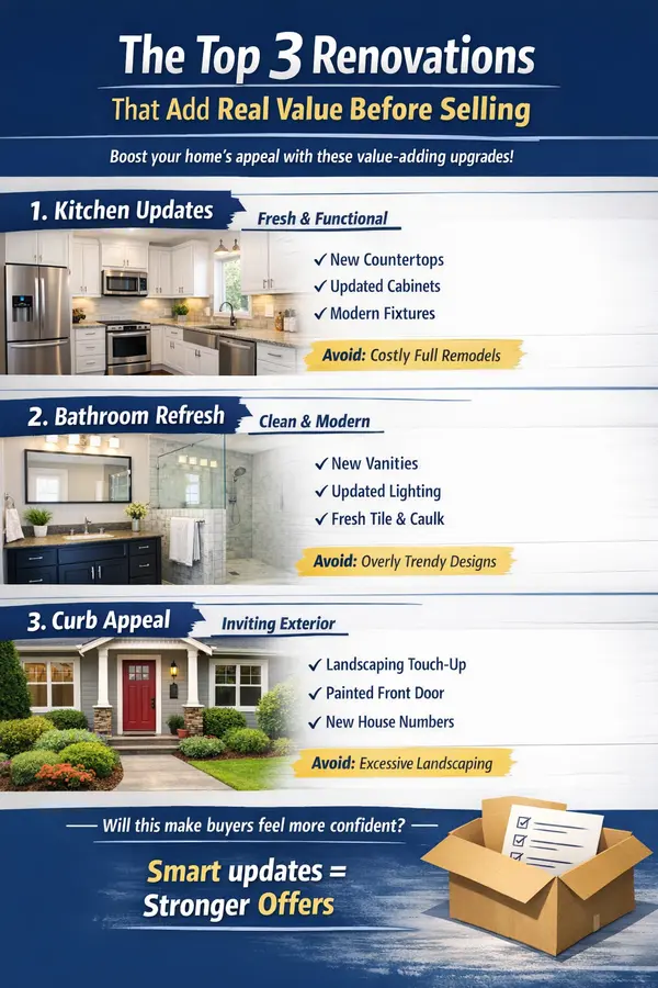 The Top 3 Renovations That Add Real Value Before Selling