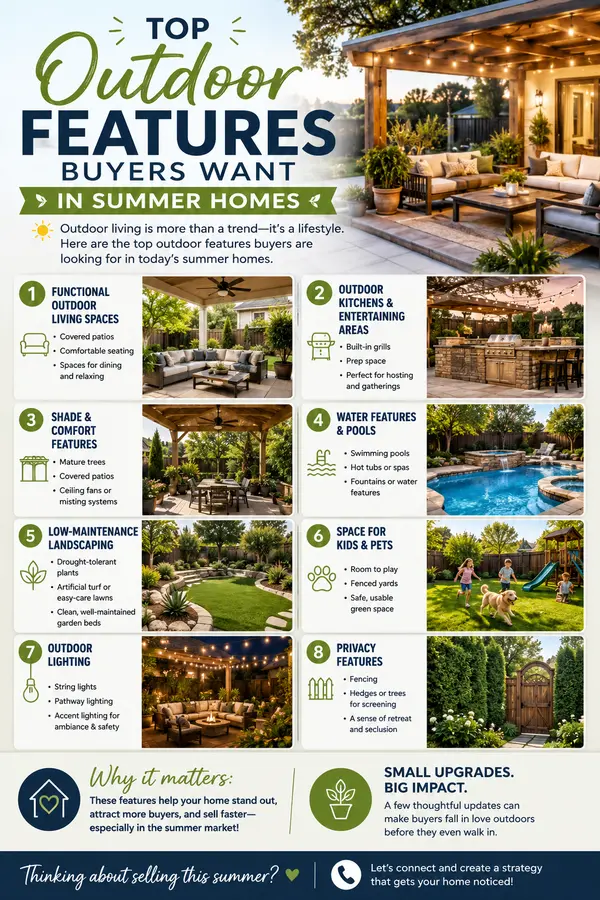 feature image of Top Outdoor Features Buyers Want in Summer Homes