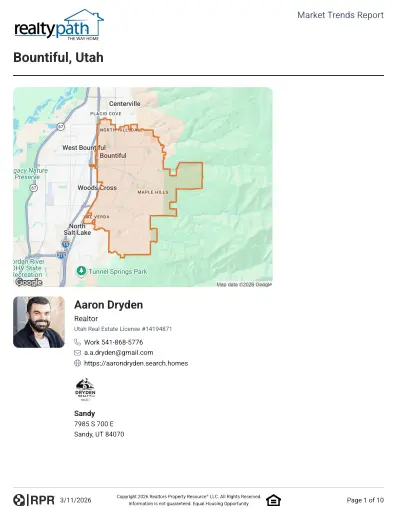 Bountiful Utah Real Estate Market Report | Home Values & Trends | Dryden Realty