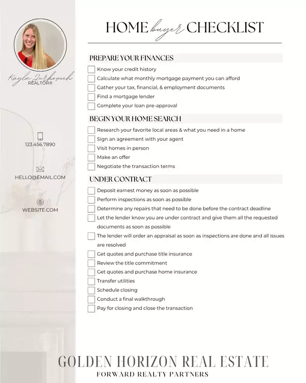 Buyer Tips & Checklists,Kayla Jurkovich
