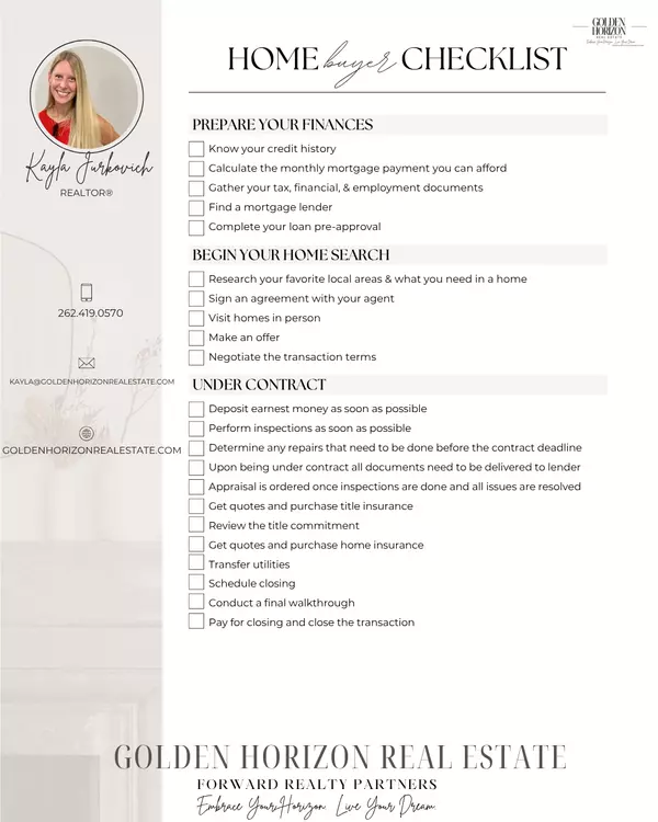 Buyer Tips & Checklists,Kayla Jurkovich