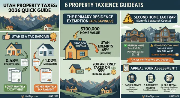 feature image of Is Utah Still a Property Tax Bargain in 2026? What Buyers in Salt Lake, Park City & Heber Valley Should Know