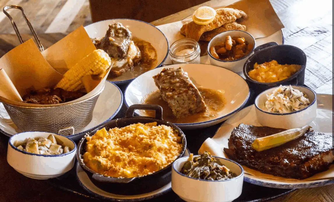 Southern food at a local restaurant in Sevierville Tennessee