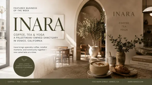 Inara Venice Review: The Palestinian-Owned Coffee Shop Bringing Specialty Lattes, Tea & Yoga to Los Angeles