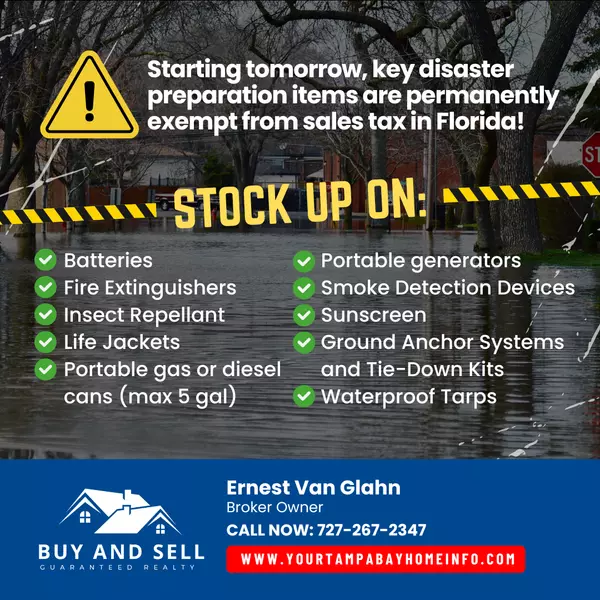 New Florida Law: No Sales Tax on Hurricane Prep Supplies—Starting Tomorrow!