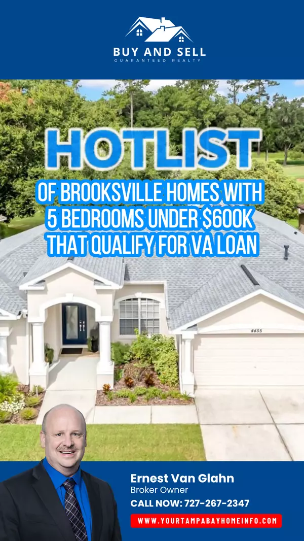 Hotlist of 5-bedroom Homes in Brooksville