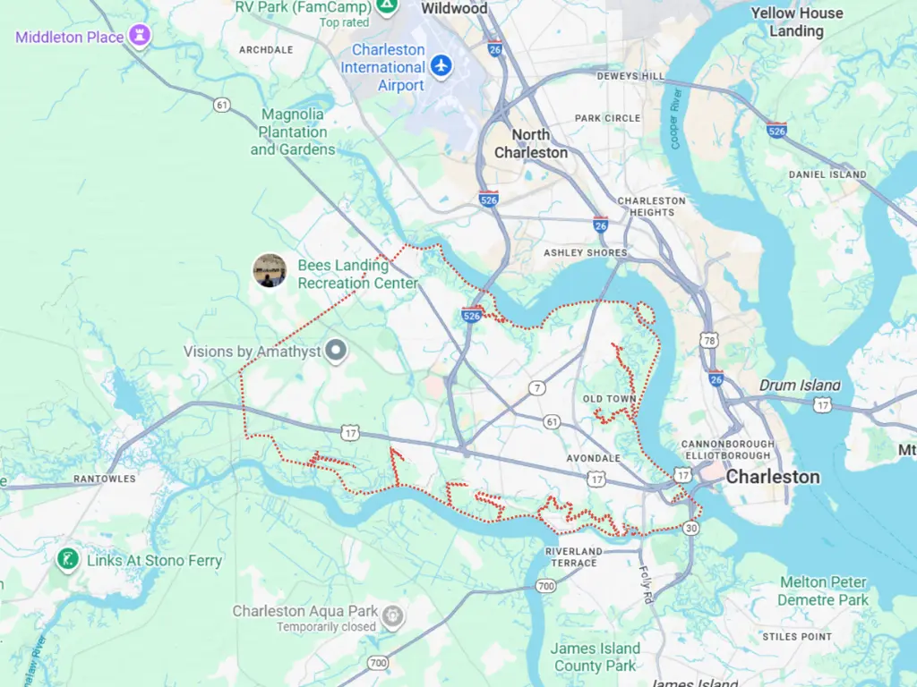West Ashley Map