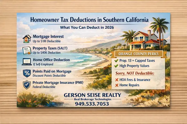 Homeowner Tax Deductions in Southern California (2026 Guide)