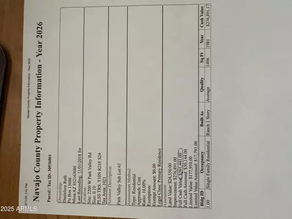 5063 EL DORADO Road #21, Snowflake, AZ 85937