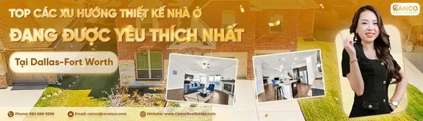 Top các xu hướng thiết kế nhà ở đang được yêu thích nhất tại Dallas-Fort Worth.